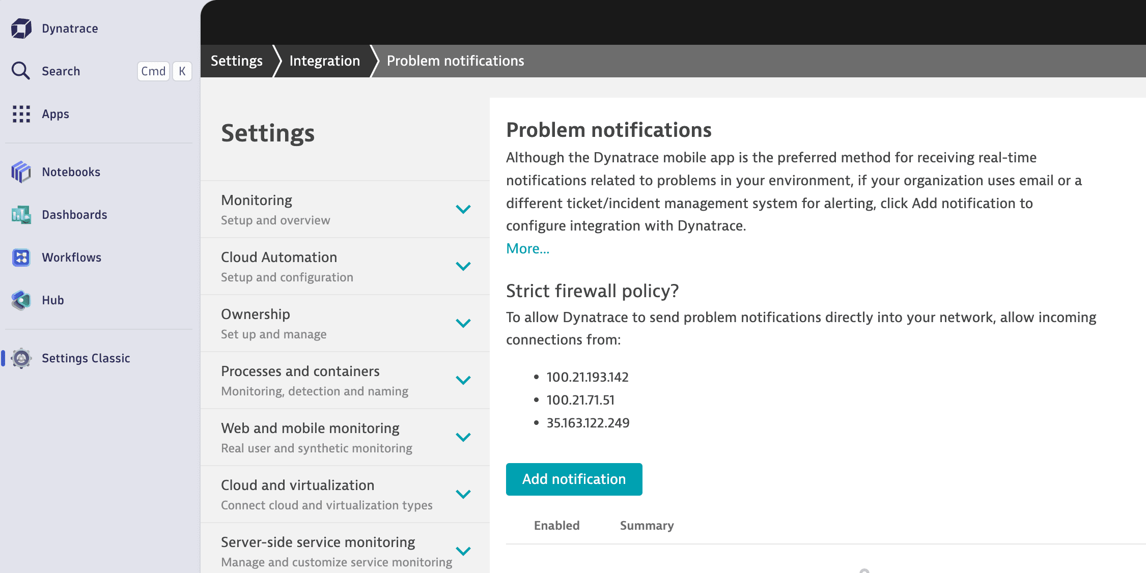 Dynatrace Webhook