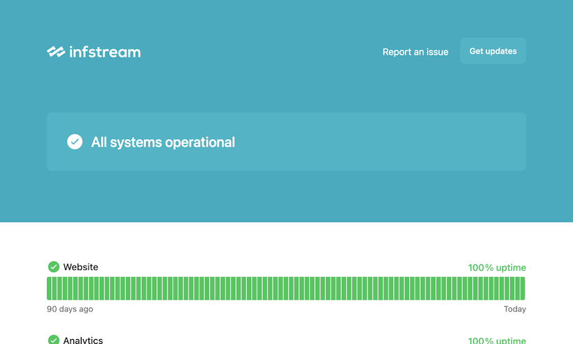 infstream status page