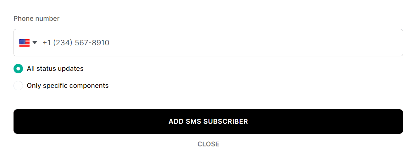 Add SMS Subscriber